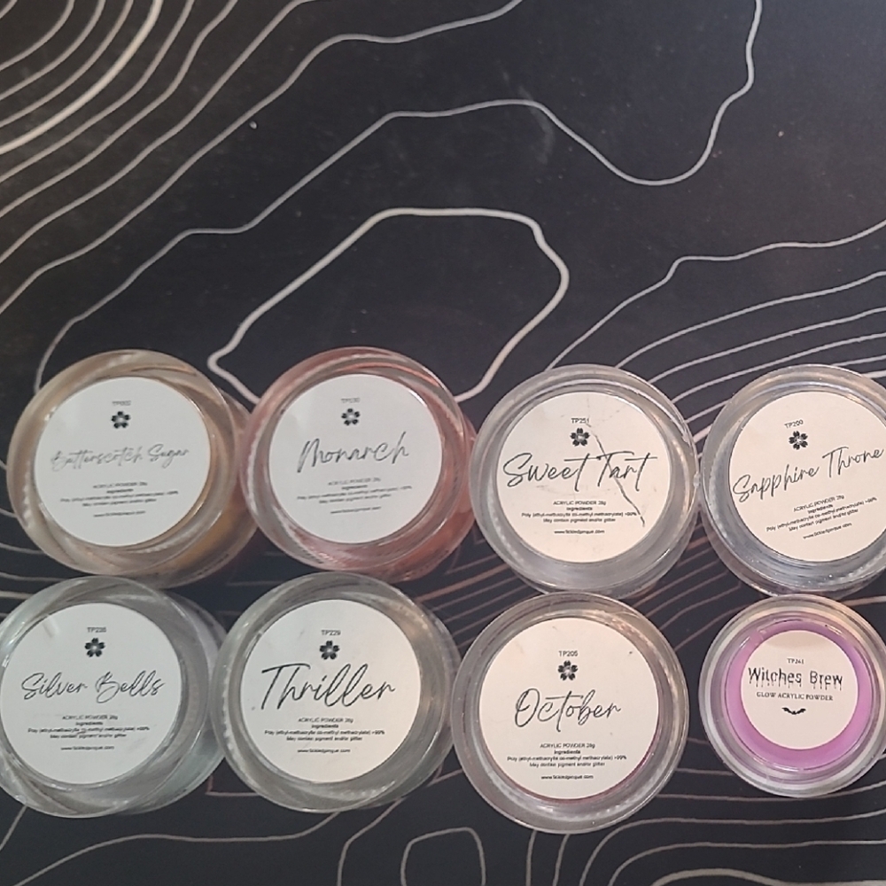 Tickled Pinque Cosmetics Assorted Acrylic/Dip Powders New Never Used